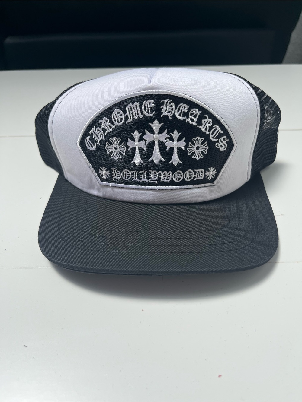 Hearts  Black & White Trucker Hat